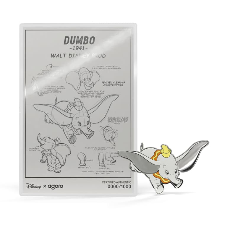 2026 Disney Silver Dumbo Foil and Coin Set (Box + CoA)