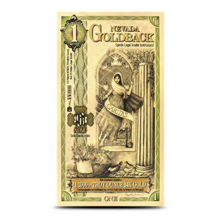 1 Nevada Goldback Gold Note (New)